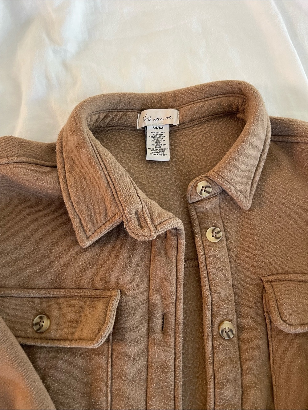 if it were me Brown Puffer Shacket - Picture 2 of 6